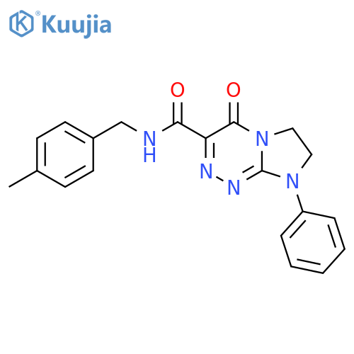 N-(4-methylphenyl)methyl-4-oxo-8-phenyl-4H,6H,7H,8H-imidazo2,1-c1,2,4triazine-3-carboxamide structure