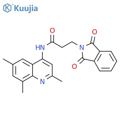 3-(1,3-dioxo-2,3-dihydro-1H-isoindol-2-yl)-N-(2,6,8-trimethylquinolin-4-yl)propanamide structure