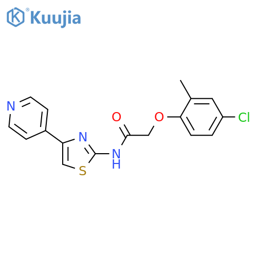 2-(4-chloro-2-methylphenoxy)-N-4-(pyridin-4-yl)-1,3-thiazol-2-ylacetamide structure