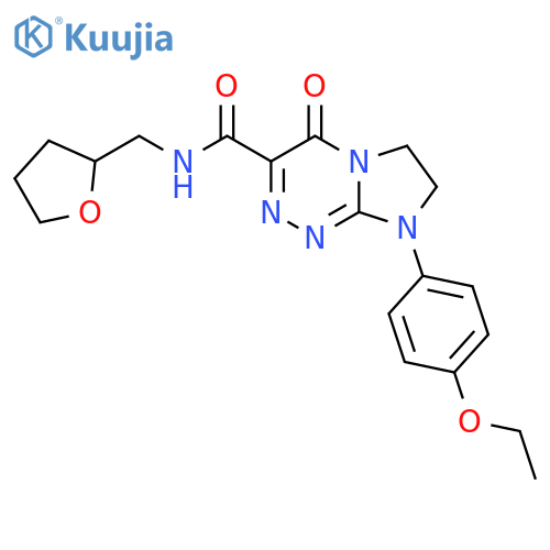 8-(4-ethoxyphenyl)-4-oxo-N-(oxolan-2-yl)methyl-4H,6H,7H,8H-imidazo2,1-c1,2,4triazine-3-carboxamide structure