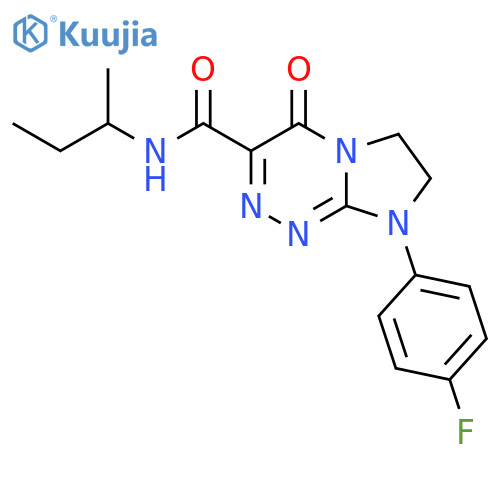 N-(butan-2-yl)-8-(4-fluorophenyl)-4-oxo-4H,6H,7H,8H-imidazo2,1-c1,2,4triazine-3-carboxamide structure