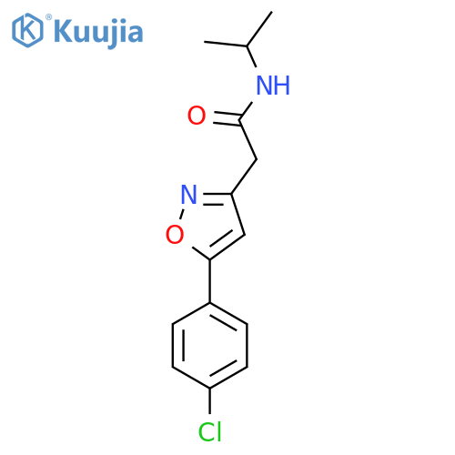 2-5-(4-chlorophenyl)-1,2-oxazol-3-yl-N-(propan-2-yl)acetamide structure