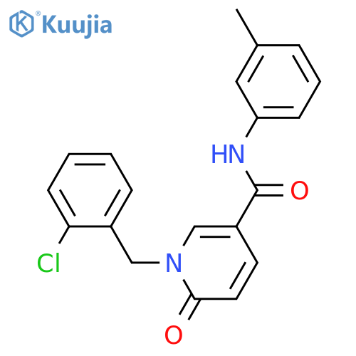 1-(2-chlorophenyl)methyl-N-(3-methylphenyl)-6-oxo-1,6-dihydropyridine-3-carboxamide structure