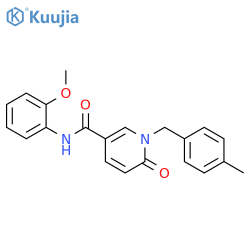 N-(2-methoxyphenyl)-1-(4-methylphenyl)methyl-6-oxo-1,6-dihydropyridine-3-carboxamide structure