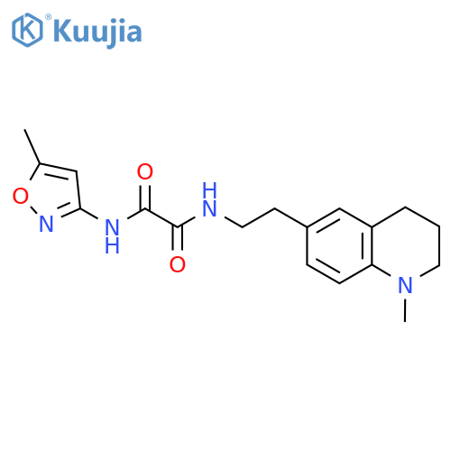 N'-2-(1-methyl-1,2,3,4-tetrahydroquinolin-6-yl)ethyl-N-(5-methyl-1,2-oxazol-3-yl)ethanediamide structure