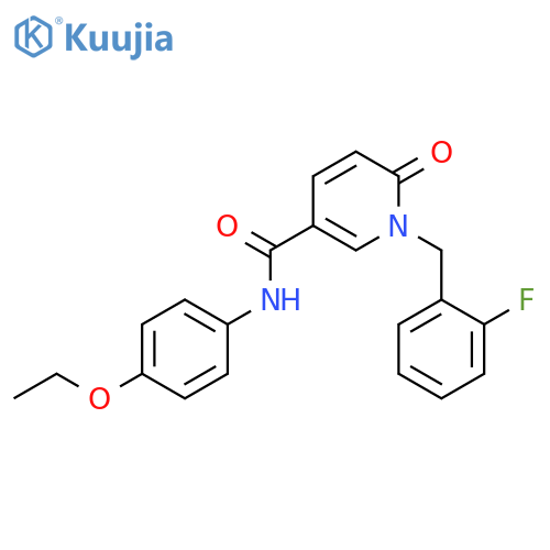 N-(4-ethoxyphenyl)-1-(2-fluorophenyl)methyl-6-oxo-1,6-dihydropyridine-3-carboxamide structure