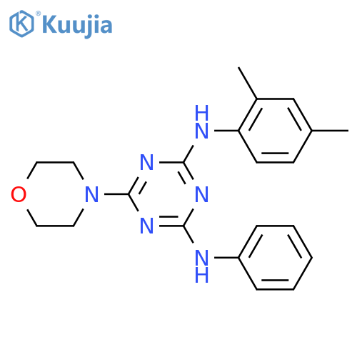 N2-(2,4-dimethylphenyl)-6-(morpholin-4-yl)-N4-phenyl-1,3,5-triazine-2,4-diamine structure
