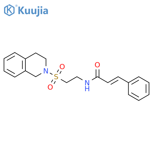 (2E)-3-phenyl-N-2-(1,2,3,4-tetrahydroisoquinoline-2-sulfonyl)ethylprop-2-enamide structure