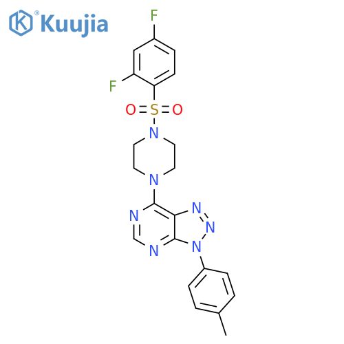 1-(2,4-difluorobenzenesulfonyl)-4-3-(4-methylphenyl)-3H-1,2,3triazolo4,5-dpyrimidin-7-ylpiperazine structure