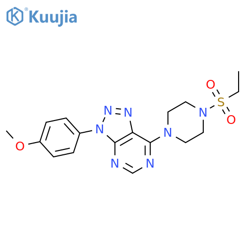 1-(ethanesulfonyl)-4-3-(4-methoxyphenyl)-3H-1,2,3triazolo4,5-dpyrimidin-7-ylpiperazine structure