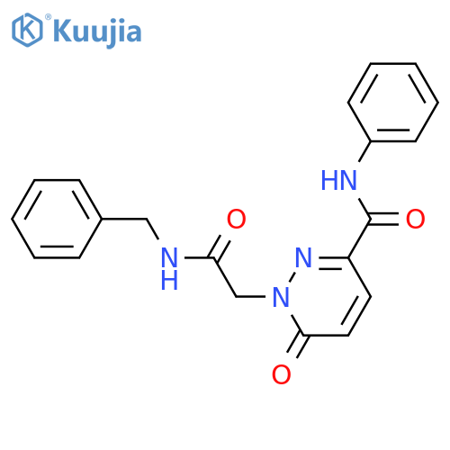 1-(benzylcarbamoyl)methyl-6-oxo-N-phenyl-1,6-dihydropyridazine-3-carboxamide structure