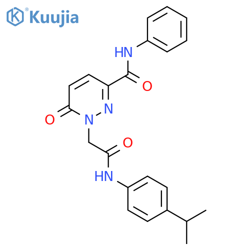 1-(2-((4-isopropylphenyl)amino)-2-oxoethyl)-6-oxo-N-phenyl-1,6-dihydropyridazine-3-carboxamide structure