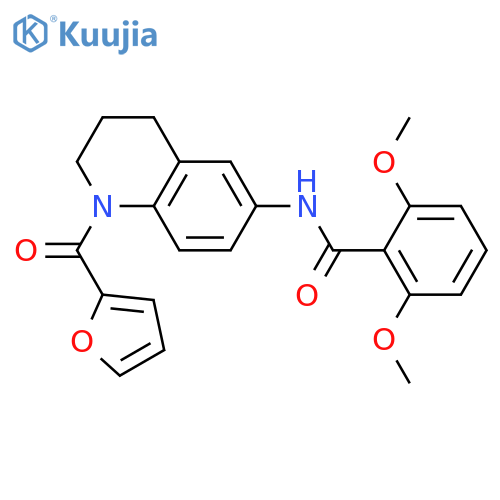 N-1-(furan-2-carbonyl)-1,2,3,4-tetrahydroquinolin-6-yl-2,6-dimethoxybenzamide structure