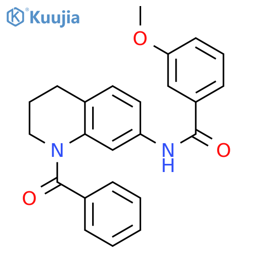 N-(1-benzoyl-1,2,3,4-tetrahydroquinolin-7-yl)-3-methoxybenzamide structure