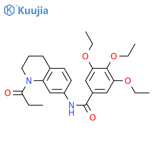 3,4,5-triethoxy-N-(1-propanoyl-1,2,3,4-tetrahydroquinolin-7-yl)benzamide structure