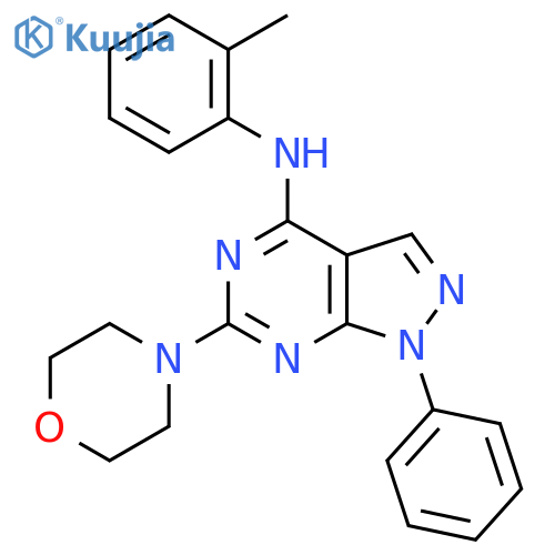 N-(2-methylphenyl)-6-(morpholin-4-yl)-1-phenyl-1H-pyrazolo3,4-dpyrimidin-4-amine structure