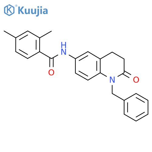 N-(1-benzyl-2-oxo-1,2,3,4-tetrahydroquinolin-6-yl)-2,4-dimethylbenzamide structure