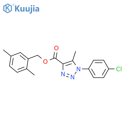 (2,5-dimethylphenyl)methyl 1-(4-chlorophenyl)-5-methyl-1H-1,2,3-triazole-4-carboxylate structure