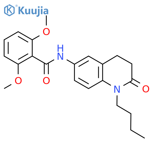 N-(1-butyl-2-oxo-1,2,3,4-tetrahydroquinolin-6-yl)-2,6-dimethoxybenzamide structure