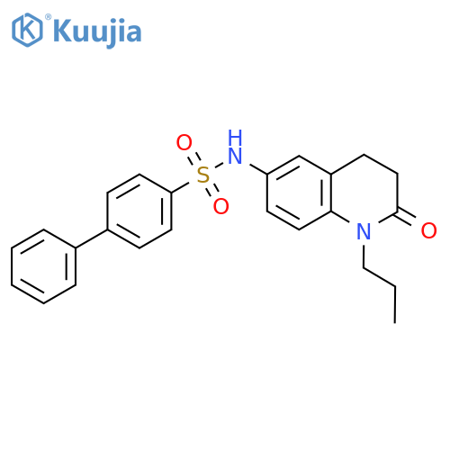 N-(2-oxo-1-propyl-1,2,3,4-tetrahydroquinolin-6-yl)-1,1'-biphenyl-4-sulfonamide structure
