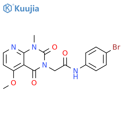 N-(4-bromophenyl)-2-{5-methoxy-1-methyl-2,4-dioxo-1H,2H,3H,4H-pyrido2,3-dpyrimidin-3-yl}acetamide structure
