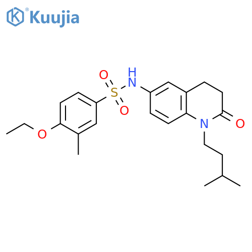 4-ethoxy-3-methyl-N-1-(3-methylbutyl)-2-oxo-1,2,3,4-tetrahydroquinolin-6-ylbenzene-1-sulfonamide structure