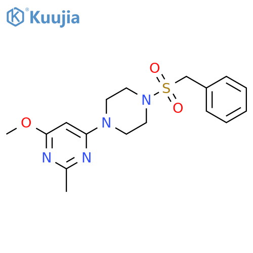 4-methoxy-2-methyl-6-(4-phenylmethanesulfonylpiperazin-1-yl)pyrimidine structure