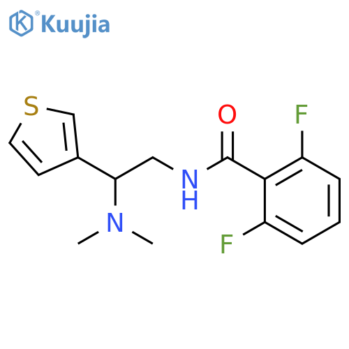 N-2-(dimethylamino)-2-(thiophen-3-yl)ethyl-2,6-difluorobenzamide structure