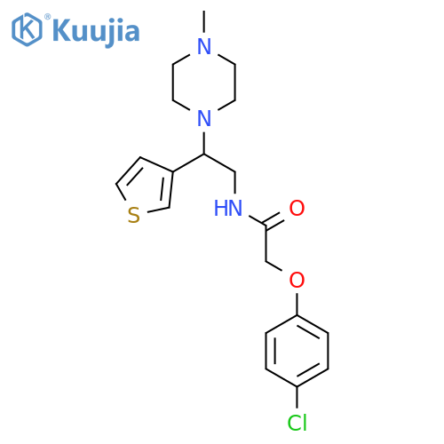 2-(4-chlorophenoxy)-N-2-(4-methylpiperazin-1-yl)-2-(thiophen-3-yl)ethylacetamide structure