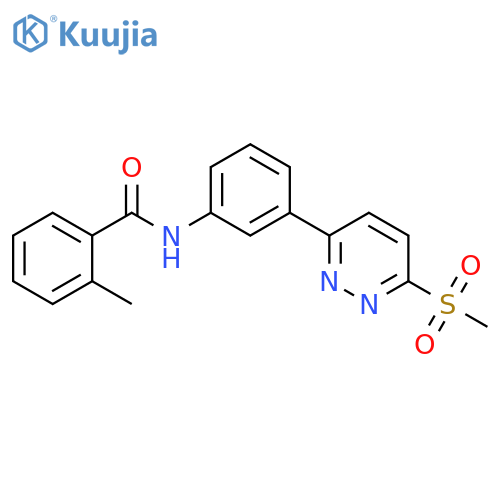 N-3-(6-methanesulfonylpyridazin-3-yl)phenyl-2-methylbenzamide structure