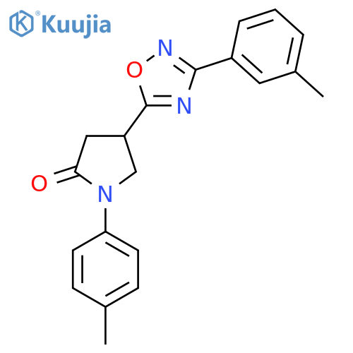 1-(4-methylphenyl)-4-3-(3-methylphenyl)-1,2,4-oxadiazol-5-ylpyrrolidin-2-one structure