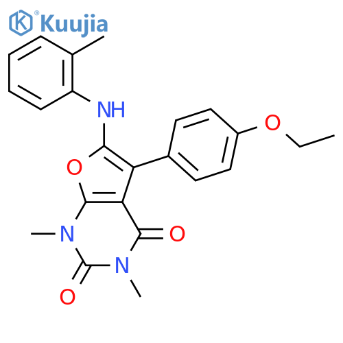 5-(4-ethoxyphenyl)-1,3-dimethyl-6-(o-tolylamino)furo[2,3-d]pyrimidine-2,4(1H,3H)-dione structure