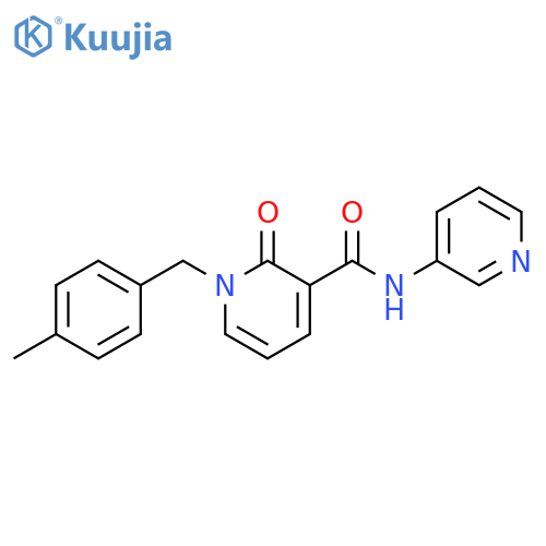 1-(4-methylphenyl)methyl-2-oxo-N-(pyridin-3-yl)-1,2-dihydropyridine-3-carboxamide structure