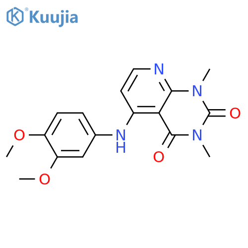 5-(3,4-dimethoxyphenyl)amino-1,3-dimethyl-1H,2H,3H,4H-pyrido2,3-dpyrimidine-2,4-dione structure