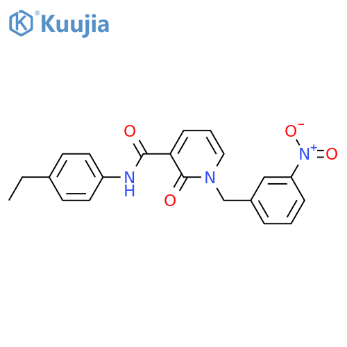 N-(4-ethylphenyl)-1-(3-nitrophenyl)methyl-2-oxo-1,2-dihydropyridine-3-carboxamide structure