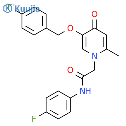 N-(4-fluorophenyl)-2-{5-(4-fluorophenyl)methoxy-2-methyl-4-oxo-1,4-dihydropyridin-1-yl}acetamide structure