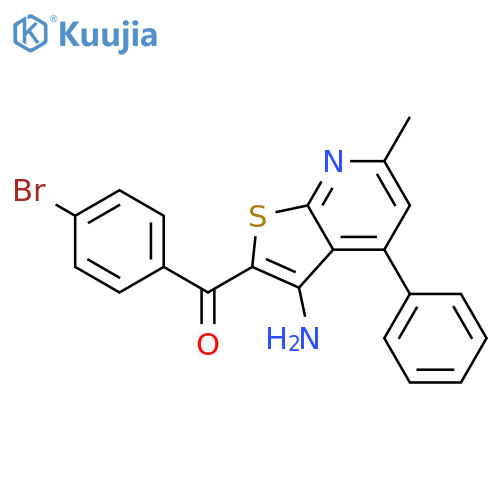METHANONE, (3-AMINO-6-METHYL-4-PHENYLTHIENO[2,3-B]PYRIDIN-2-YL)(4-BROMOPHENYL)- structure