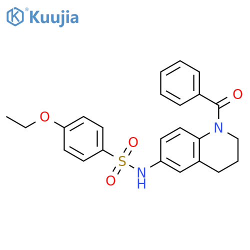 N-(1-benzoyl-1,2,3,4-tetrahydroquinolin-6-yl)-4-ethoxybenzene-1-sulfonamide structure