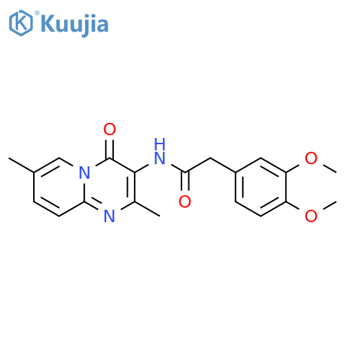 2-(3,4-dimethoxyphenyl)-N-{2,7-dimethyl-4-oxo-4H-pyrido1,2-apyrimidin-3-yl}acetamide structure