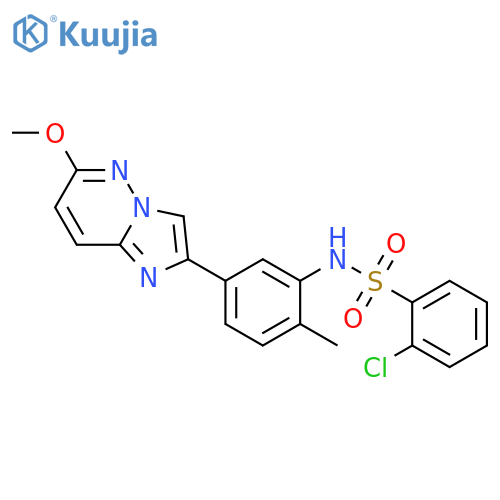 2-chloro-N-(5-{6-methoxyimidazo1,2-bpyridazin-2-yl}-2-methylphenyl)benzene-1-sulfonamide structure