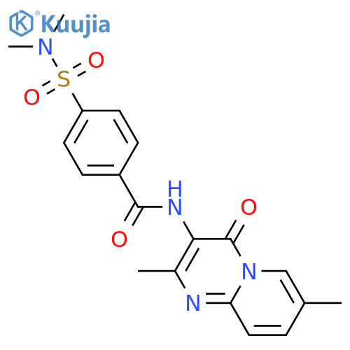 N-{2,7-dimethyl-4-oxo-4H-pyrido1,2-apyrimidin-3-yl}-4-(dimethylsulfamoyl)benzamide structure