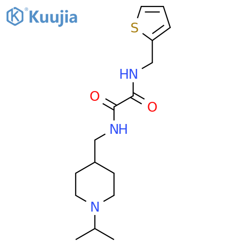 N'-{1-(propan-2-yl)piperidin-4-ylmethyl}-N-(thiophen-2-yl)methylethanediamide structure
