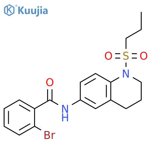 2-bromo-N-1-(propane-1-sulfonyl)-1,2,3,4-tetrahydroquinolin-6-ylbenzamide structure