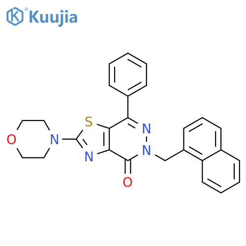 2-(morpholin-4-yl)-5-(naphthalen-1-yl)methyl-7-phenyl-4H,5H-1,3thiazolo4,5-dpyridazin-4-one structure