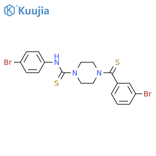 4-(3-bromobenzenecarbothioyl)-N-(4-bromophenyl)piperazine-1-carbothioamide structure