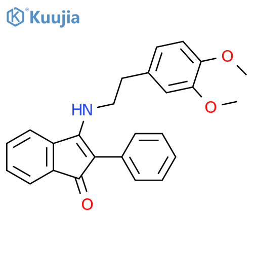 3-(3,4-Dimethoxyphenethyl)amino-2-phenyl-1H-inden-1-one structure