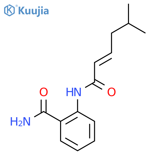 2-(5-Methylhex-2-enoylamino)benzamide structure