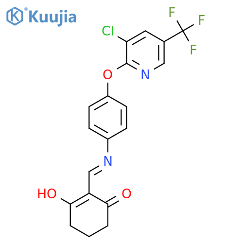 2-(((4-(3-Chloro-5-(trifluoromethyl)-2-pyridyloxy)phenyl)amino)methylene)cyclohexane-1,3-dione structure