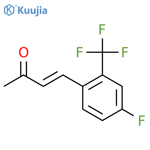 4-4-fluoro-2-(trifluoromethyl)phenylbut-3-en-2-one structure