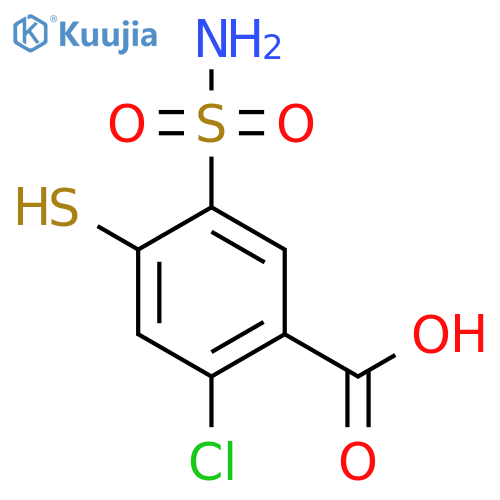 2-Chloro-4-mercapto-5-sulfamoylbenzoic acid structure